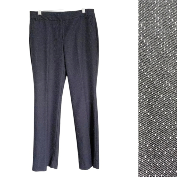 New York & Company Pants - {New York & Co.} Womens Black Polka Dot Mid Rise Dress Pants - Size 10